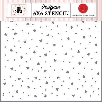 Stencil - Polka Dot Love - Be Mine Collection