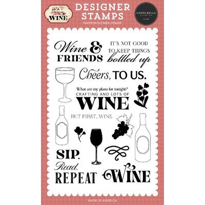 Clear Stamp Set - Wine and Friends - Wine Collection