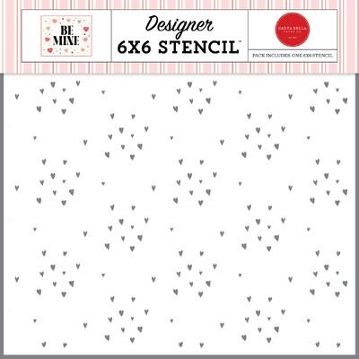 Stencil - Hearts Aflutter - Be Mine Collection
