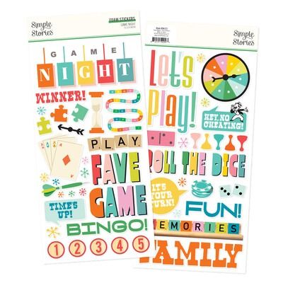 Foam Stickers - Game Night Collection