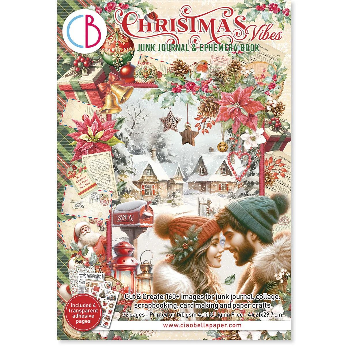 A4 Junk Journal &amp; Ephemera Book - Christmas Vibes