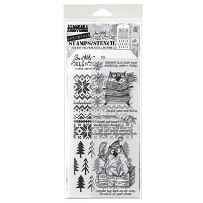 #34 - Mixed Media Clear Stamp and Stencil Set