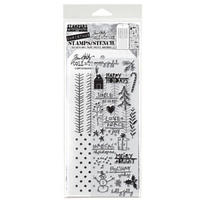 #36 - Mixed Media Clear Stamp and Stencil Set