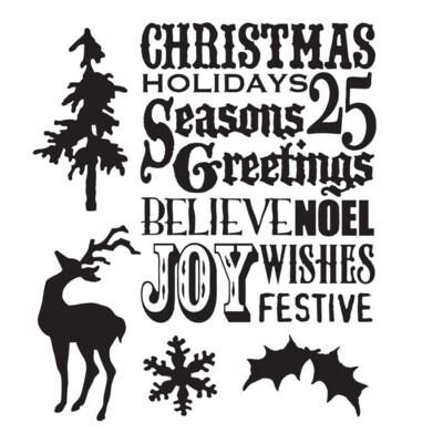 Seasons Silhouettes - Cling Stamp Set