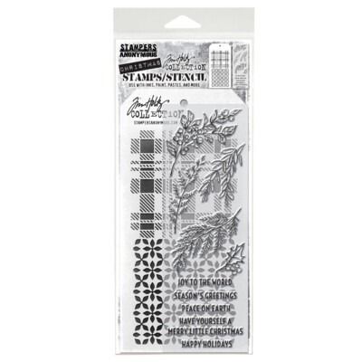 #32 - Mixed Media Clear Stamp and Stencil Set