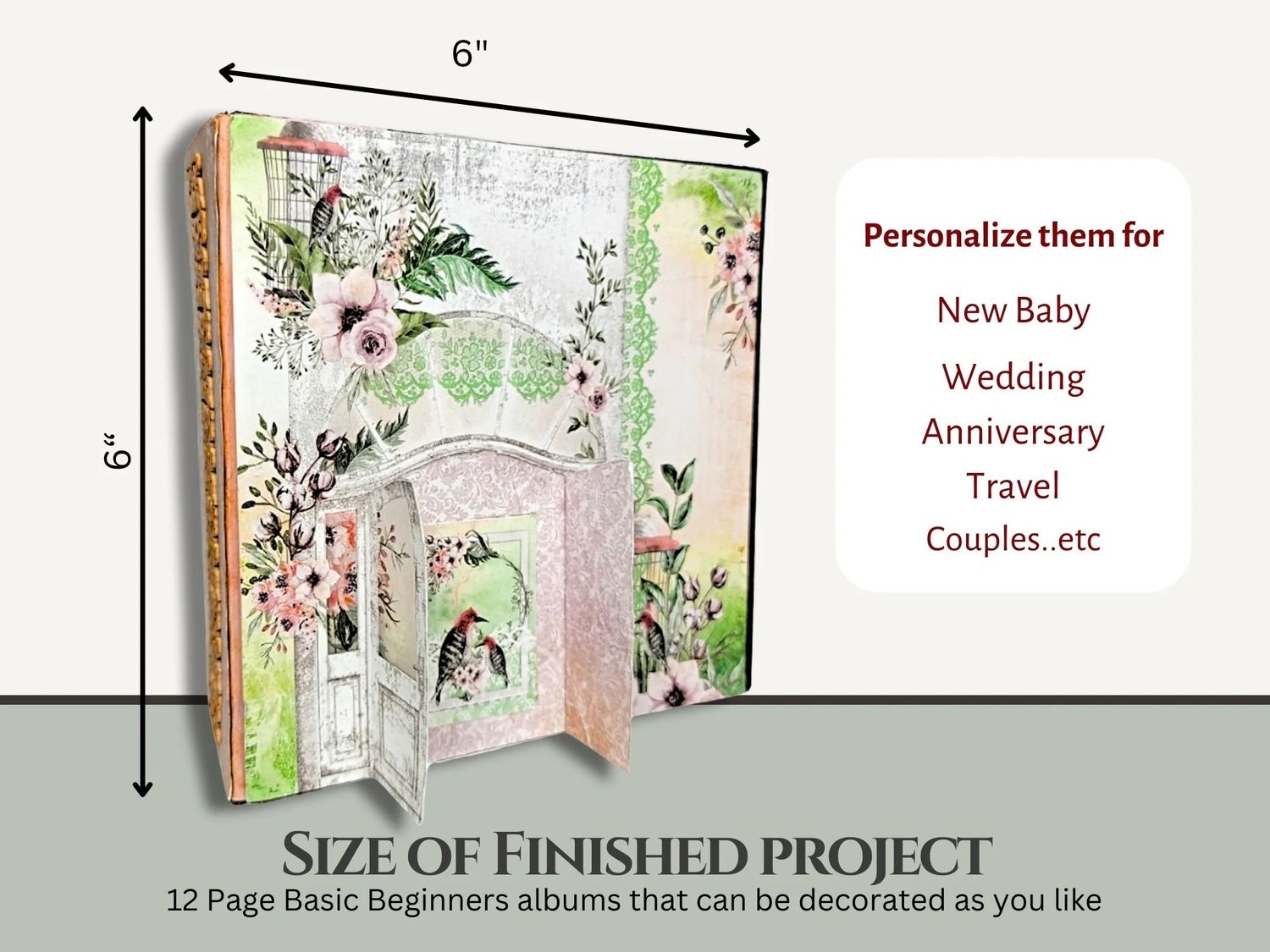 Black &amp; Kraft - Basic 6x6 - Scrapbook Blanks - 2 pack