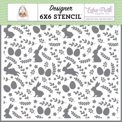 Stencil - Cute As A Bunny - Easter Basket Collection