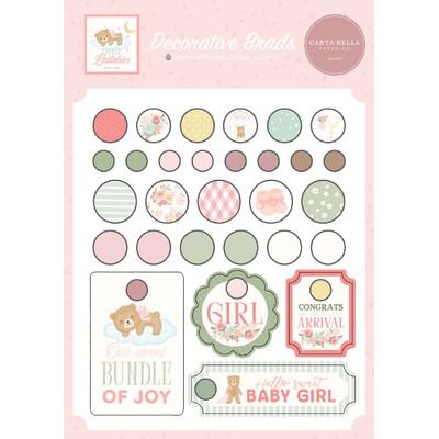 Decorative Brads - Little Lullabies Baby Girl Collection
