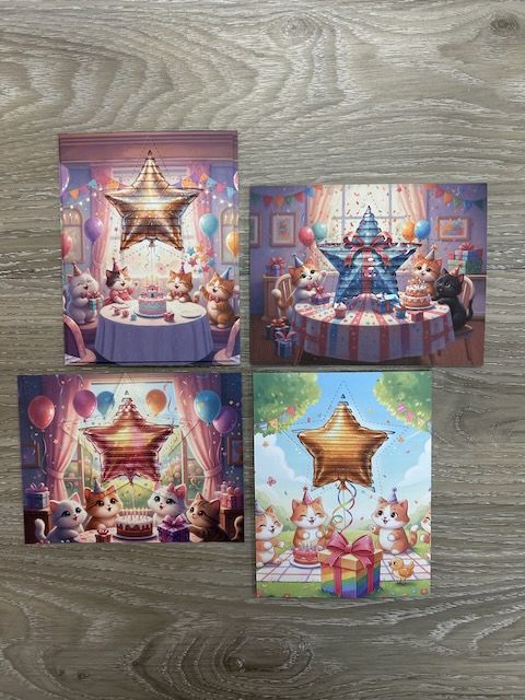 Girl Kitten Party - Eclipse Card Panels/Card Panels