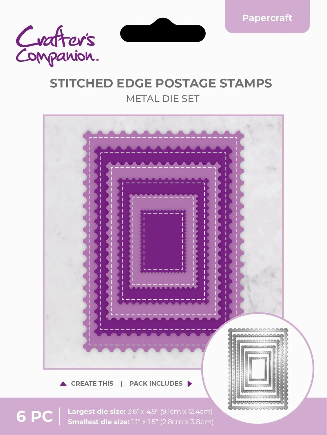 Stitched Edge Postage Stamps - Die Set