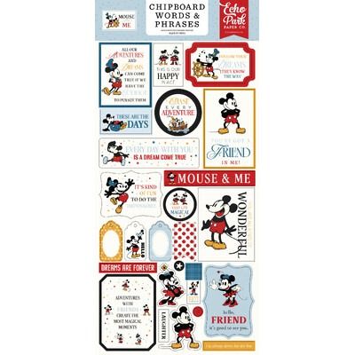 Chipboard Words &amp; Phrases - Mouse and Me Collection