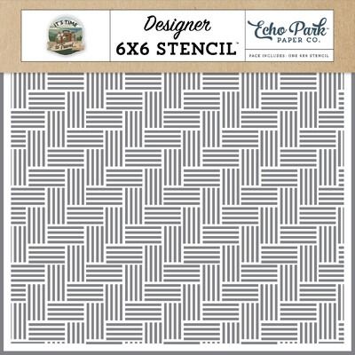 Stencil - Crisscross Travels - It's Time to Travel Collection