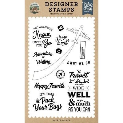 Clear Stamp Set - Where To Next - It's Time to Travel Collection