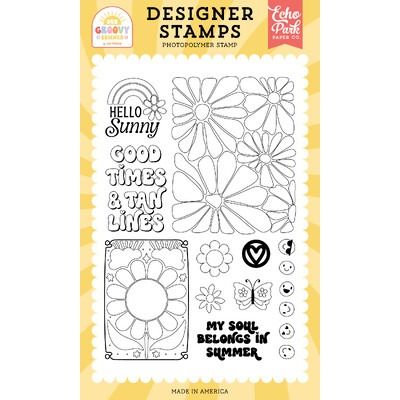 Clear Stamp Set - Funky Flowers - Our Groovy Summer Collection