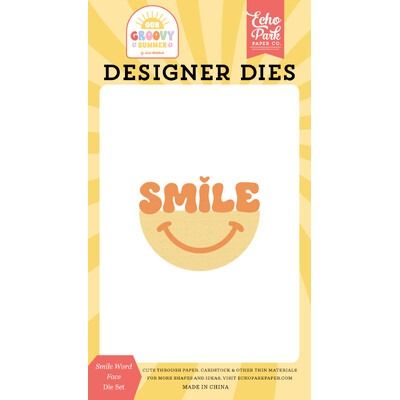 Die Set - Smile Word Face - Our Groovy Summer Collection