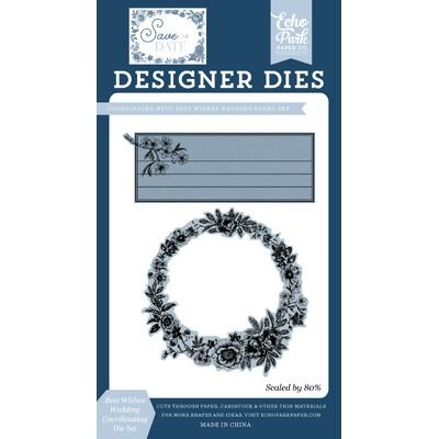 Coordinating Die Set - Best Wishes Wedding - Save The Date Collection