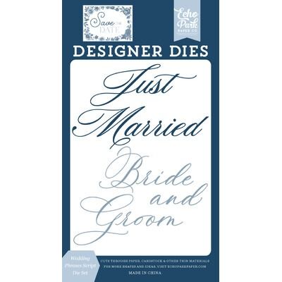 Die Set - Wedding Phrases Script - Save The Date Collection