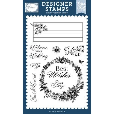 Clear Stamp Set - Best Wishes Wedding - Save The Date Collection