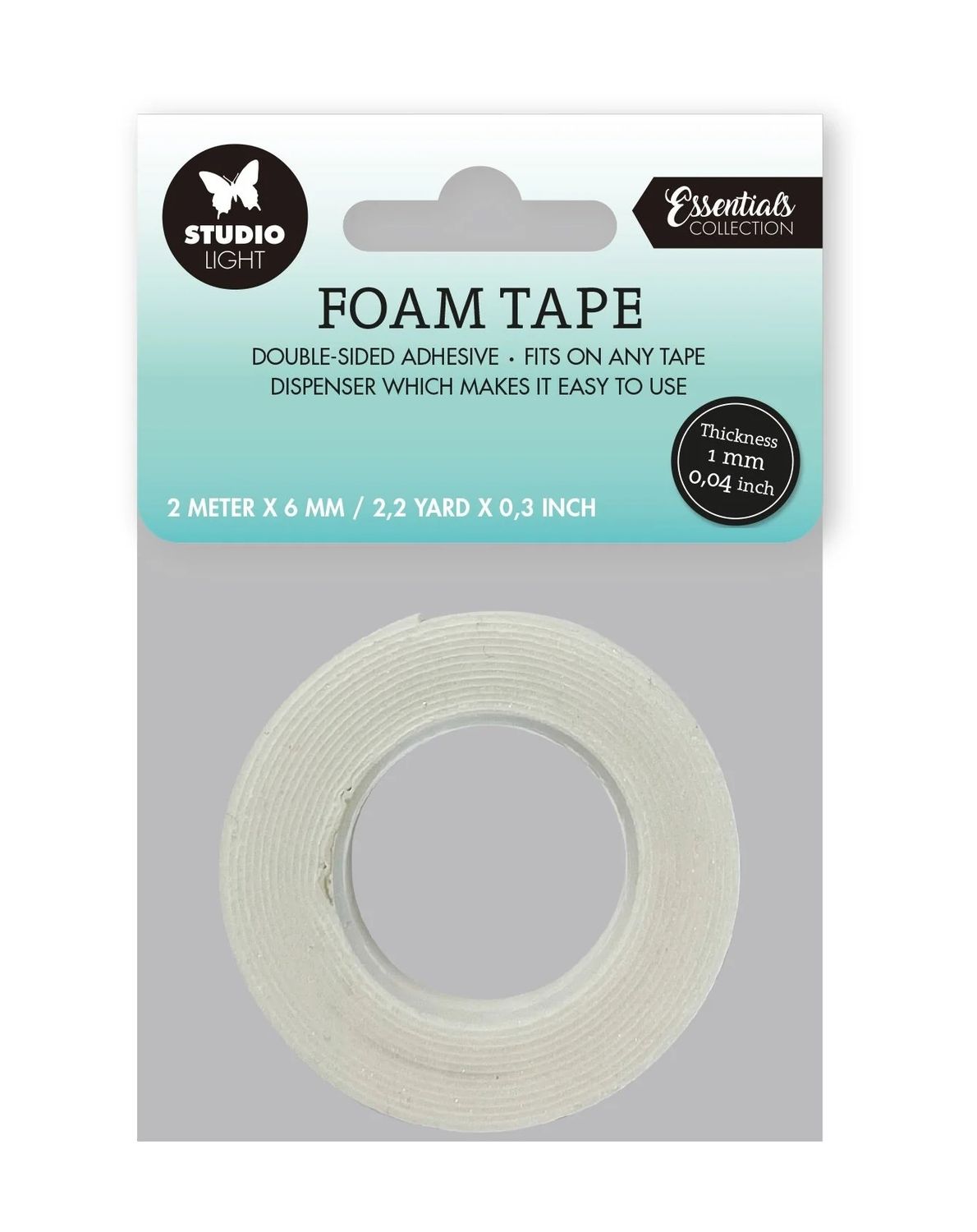 White - 1mm - Foam Tape Roll