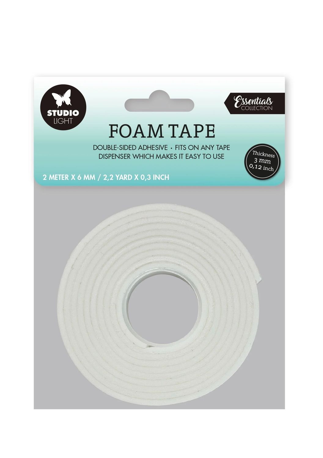 White - 3mm - Foam Tape Roll