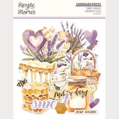 Chipboard Pieces - Simple Vintage Lavender Fields Collection