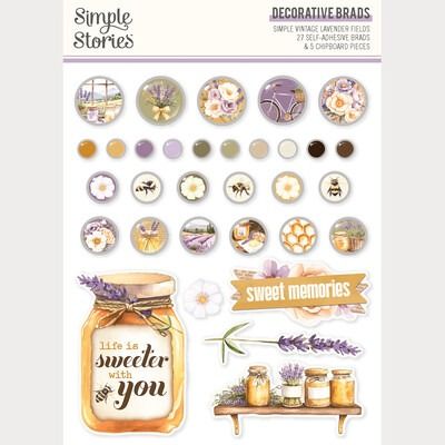 Decorative Brads - Simple Vintage Lavender Fields Collection