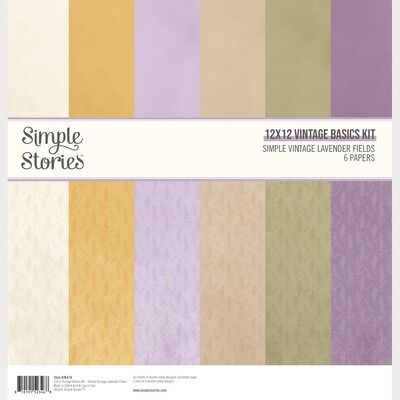 12x12 Vintage Basics Kit - Simple Vintage Lavender Fields Collection