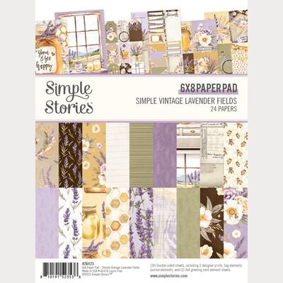 6x8 Paper Pad - Simple Vintage Lavender Fields Collection