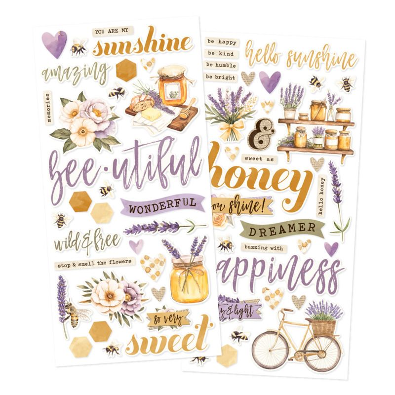 Foam Stickers - Simple Vintage Lavender Fields Collection
