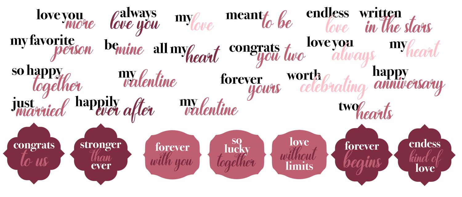 Sentiment Ephemera - Roses Forever Collection