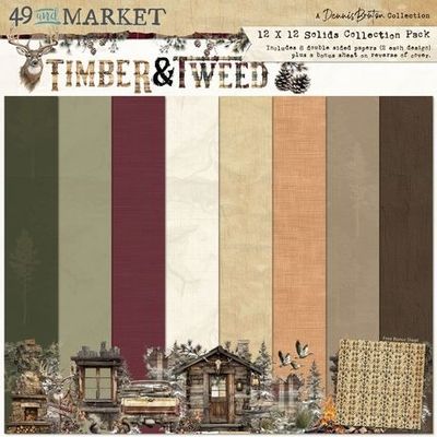12x12 Solids Collection Pack - Timber and Tweed Collection