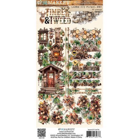 Floral Laser Cut Elements - Timber and Tweed Collection