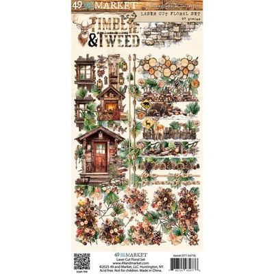 Floral Laser Cut Elements - Timber and Tweed Collection