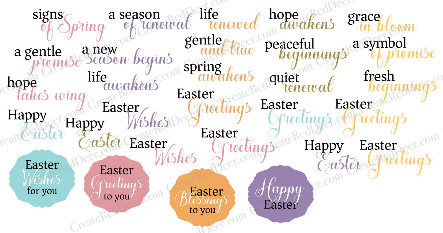 Sentiment Ephemera - Easter Collection