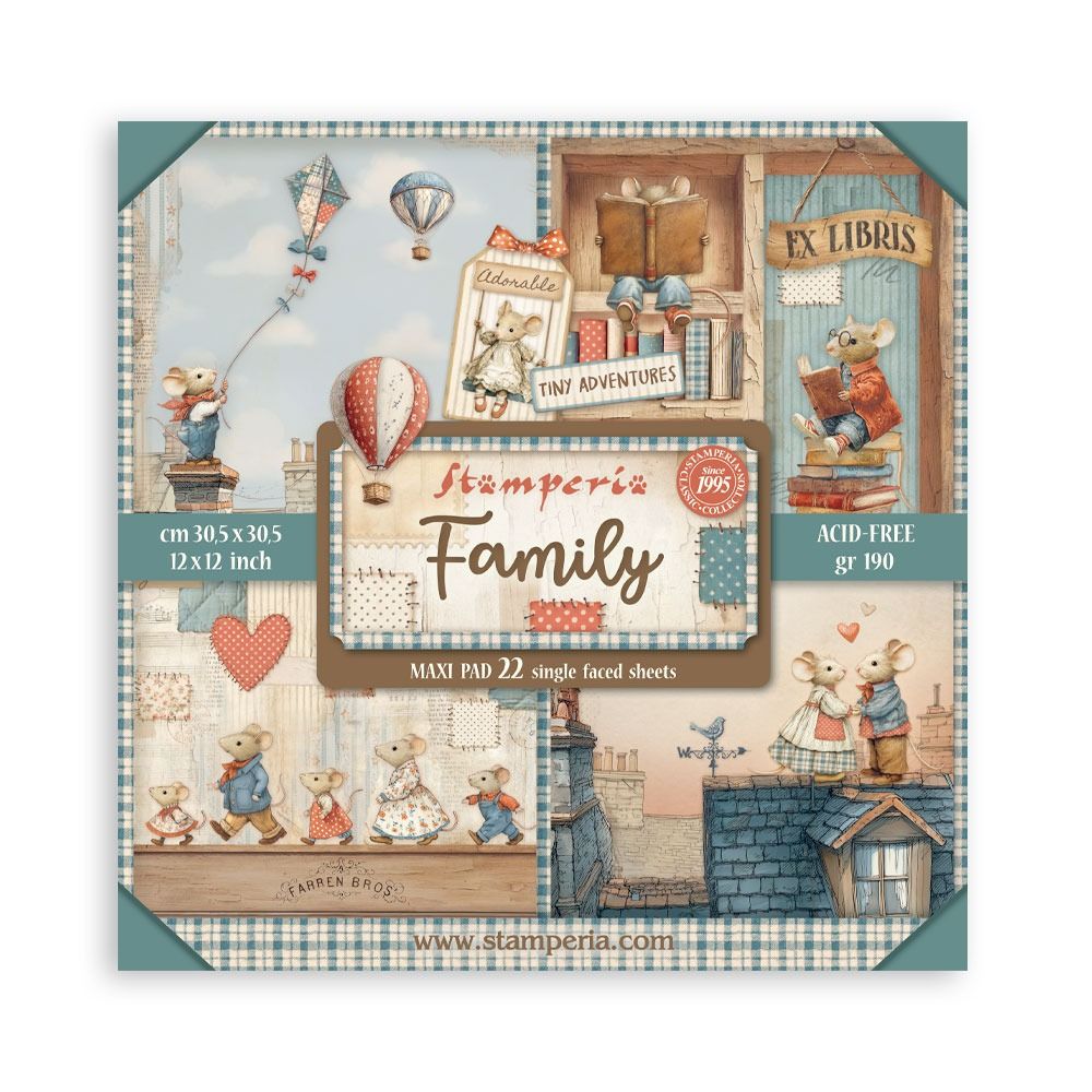 12x12 Maxi Paper Pad - Family Collection