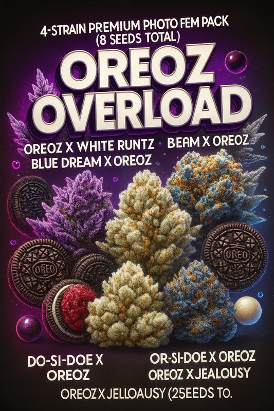 &quot;Oreoz Overload: 4-Strain Premium Photo Fem Pack (8 Seeds Total)&quot;