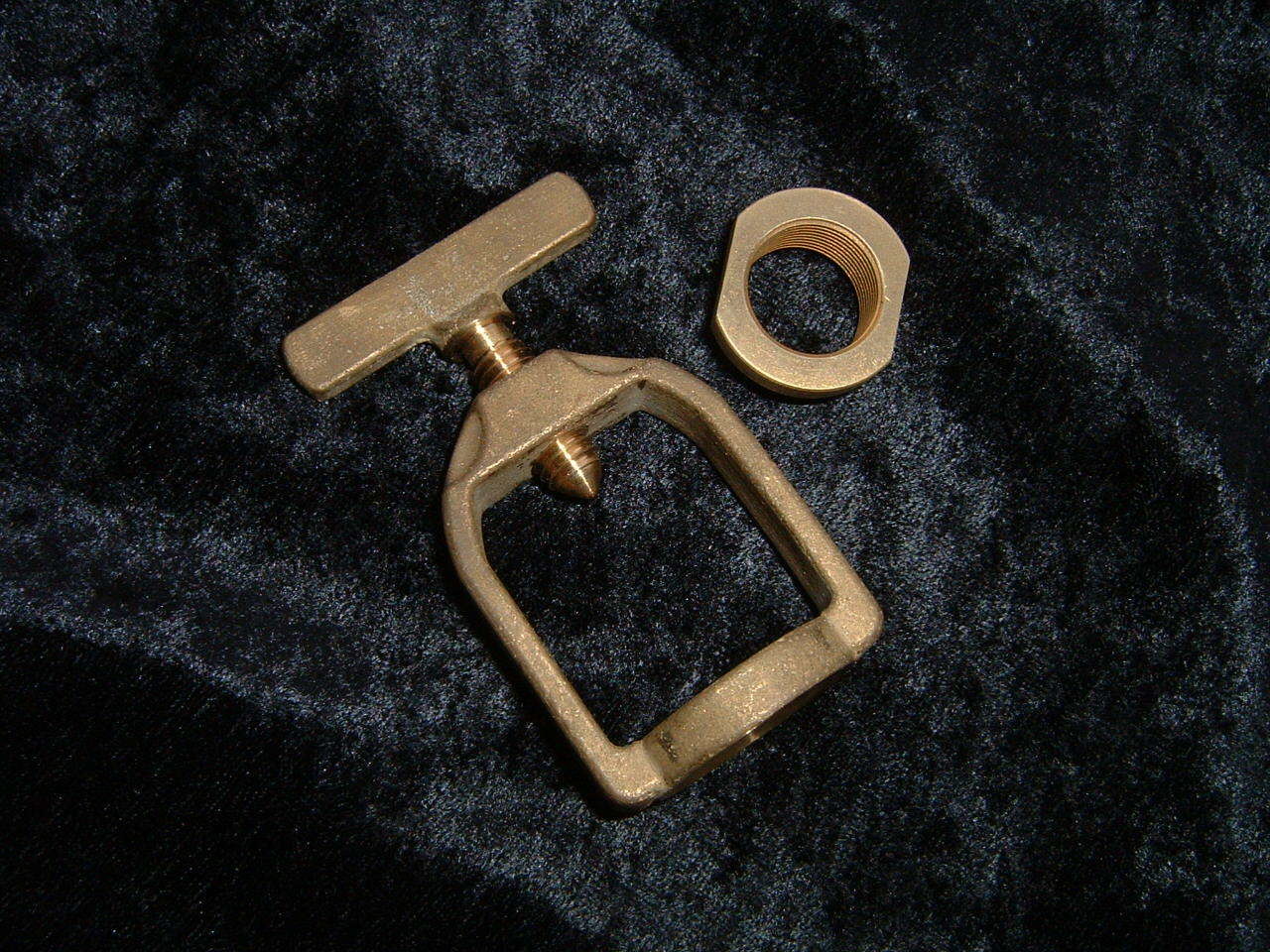 US Divers Voit long yokes (raw brass) for single and two hose regulators w new yoke nut NEW MADE in RAW BRASS