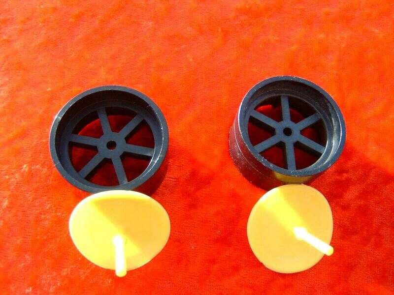 New silicone umbrella valves and used wagon wheels combo in YELLOW