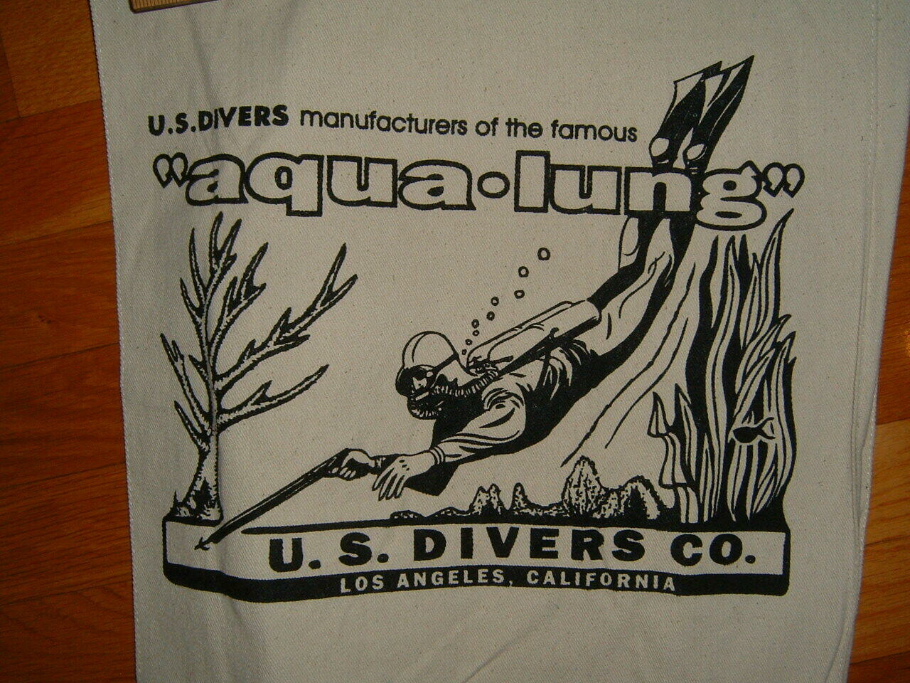 1958 Diorama US Divers Aqua Lung Tote Bag