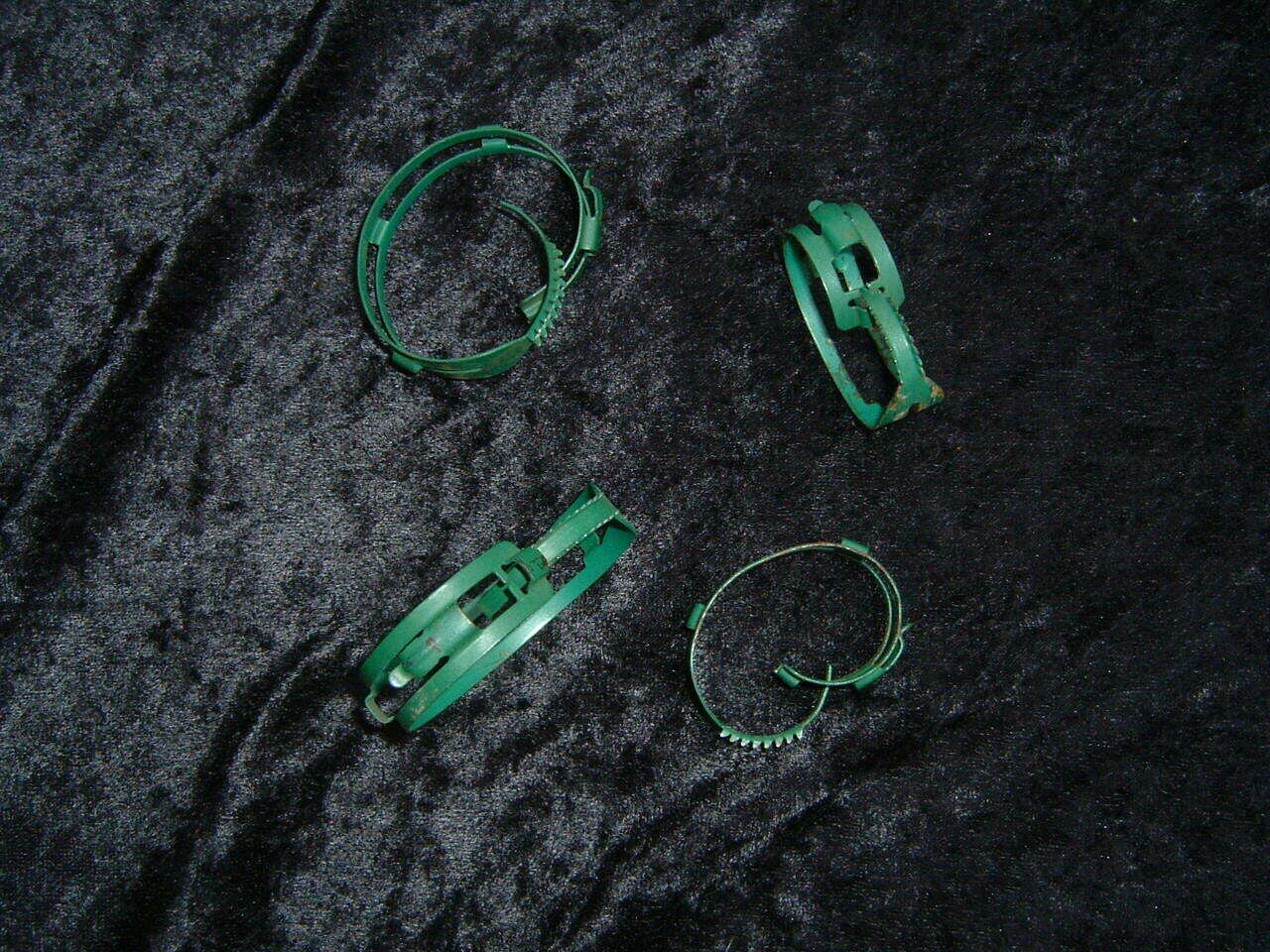Used pre 1959 Tinnerman hose clamps GREEN VOIT