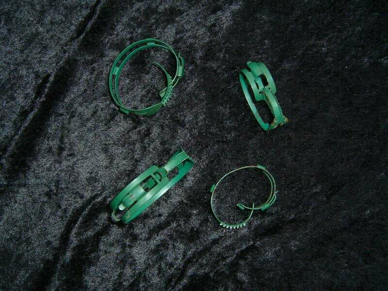 Used pre 1959 Tinnerman hose clamps GREEN VOIT