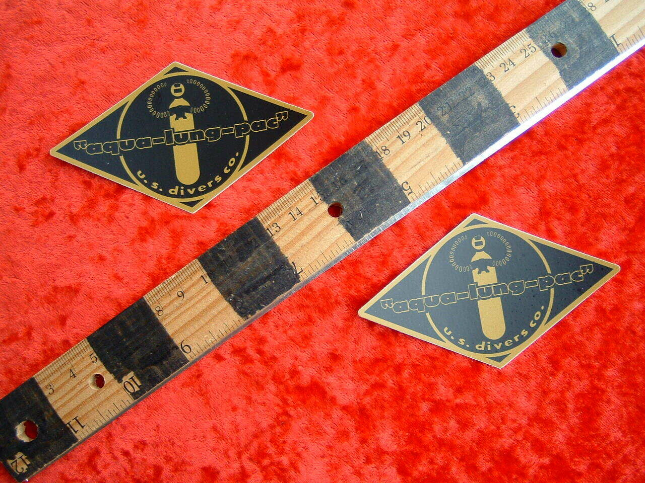 US Divers "aqua lung pac" decal, reproduction