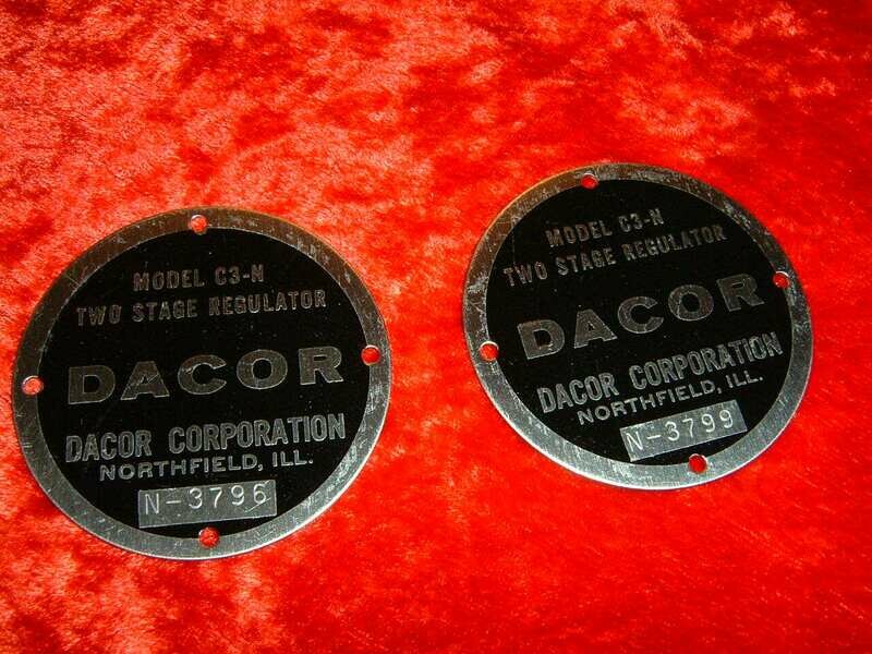 DACOR NOS  C3-N two stage regulator plate