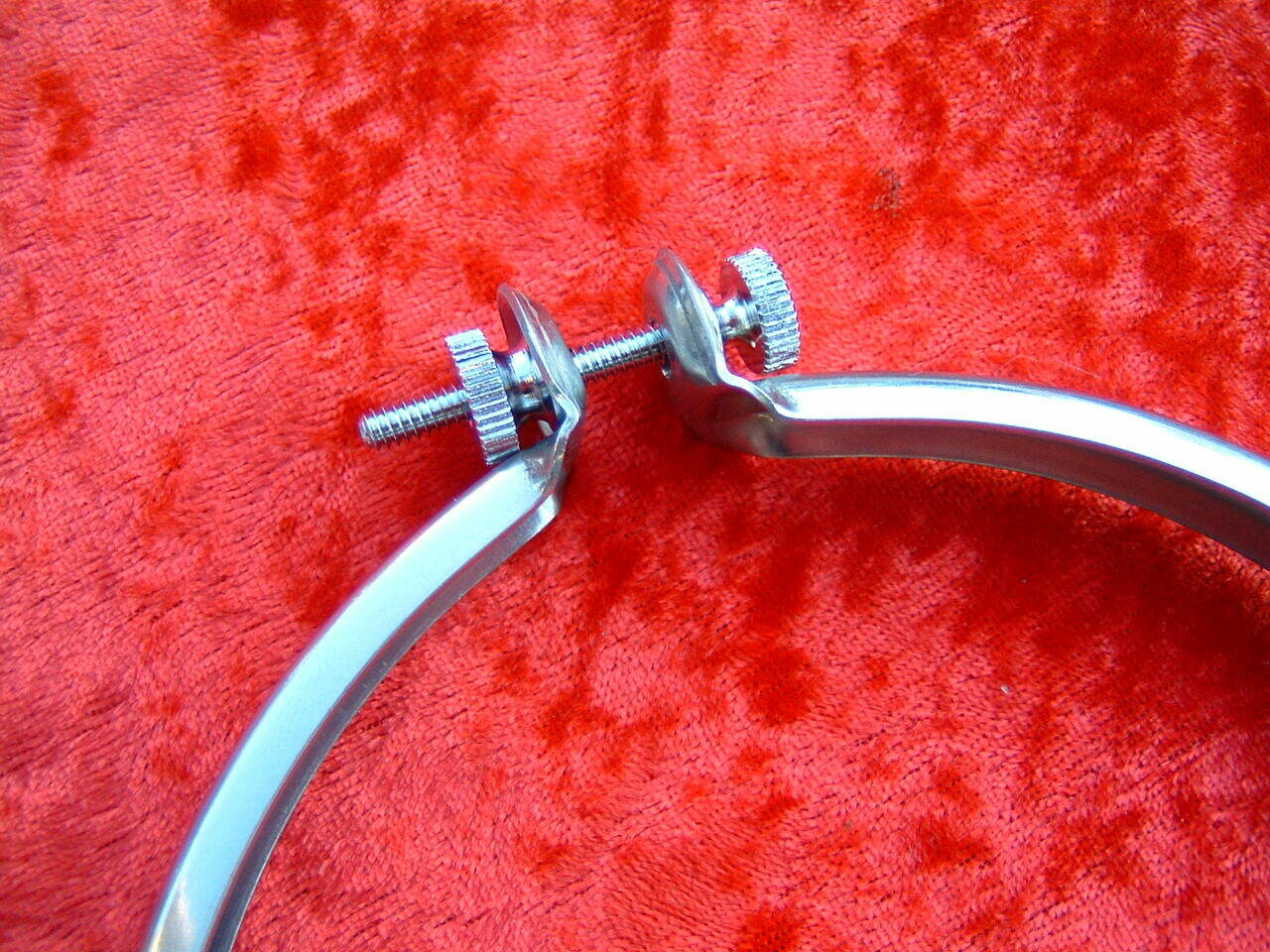 New stainless band clamp rings for Your Voit and US Divers WITH VOIT STYLE SCREW CLAMP INSTALLED