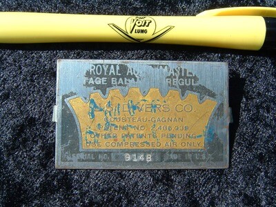 US Divers Royal Aquamaster regulator label USED