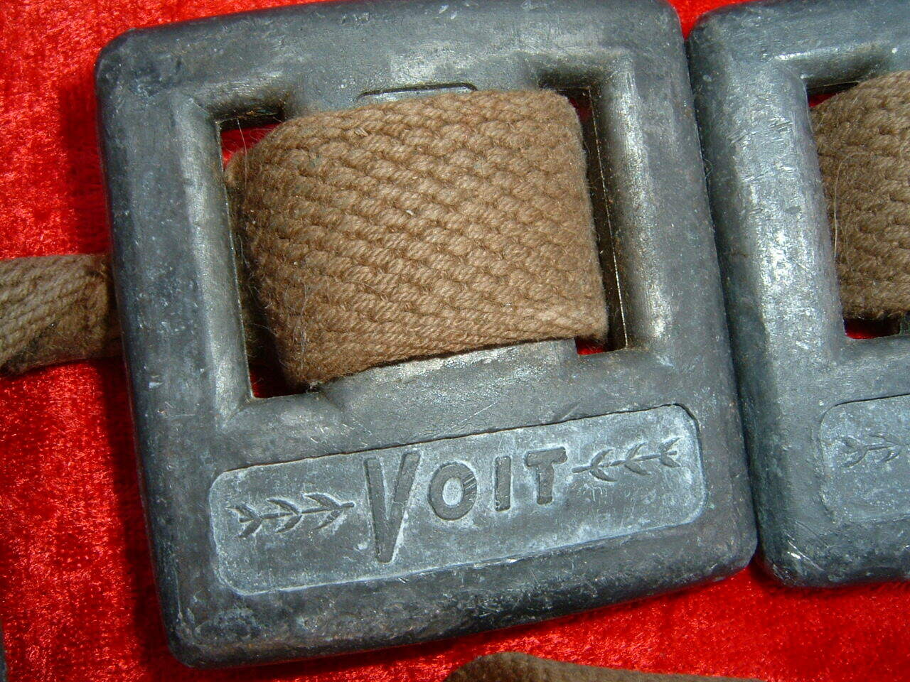 Voit early one pound weights with one inch belt.