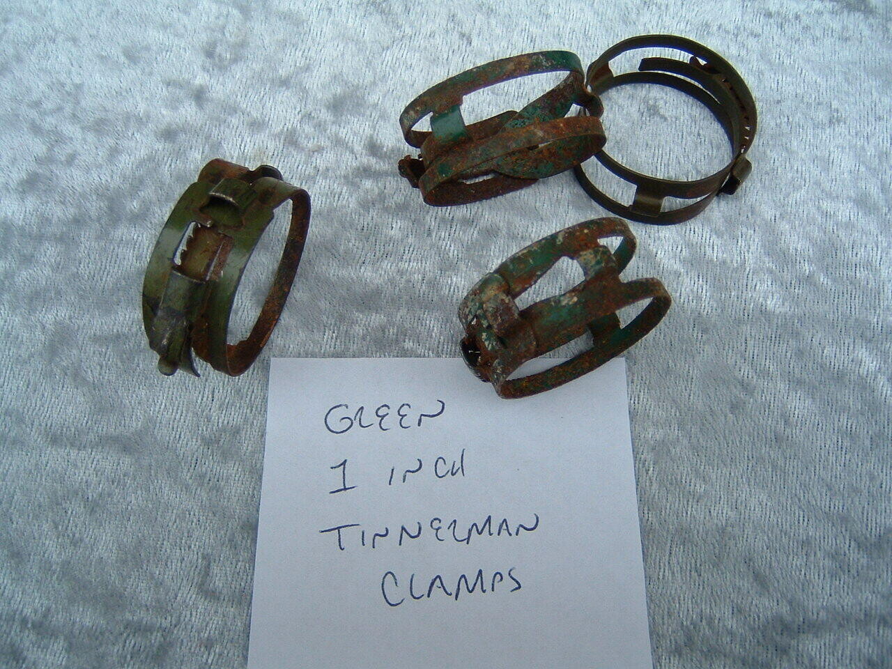 Used pre 1959 Tinnerman hose clamps one inch