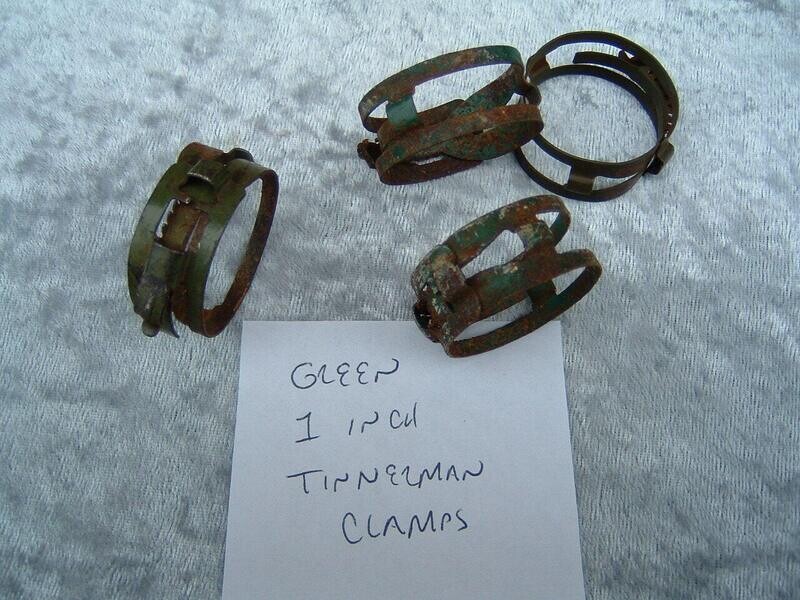 Used pre 1959 Tinnerman hose clamps one inch