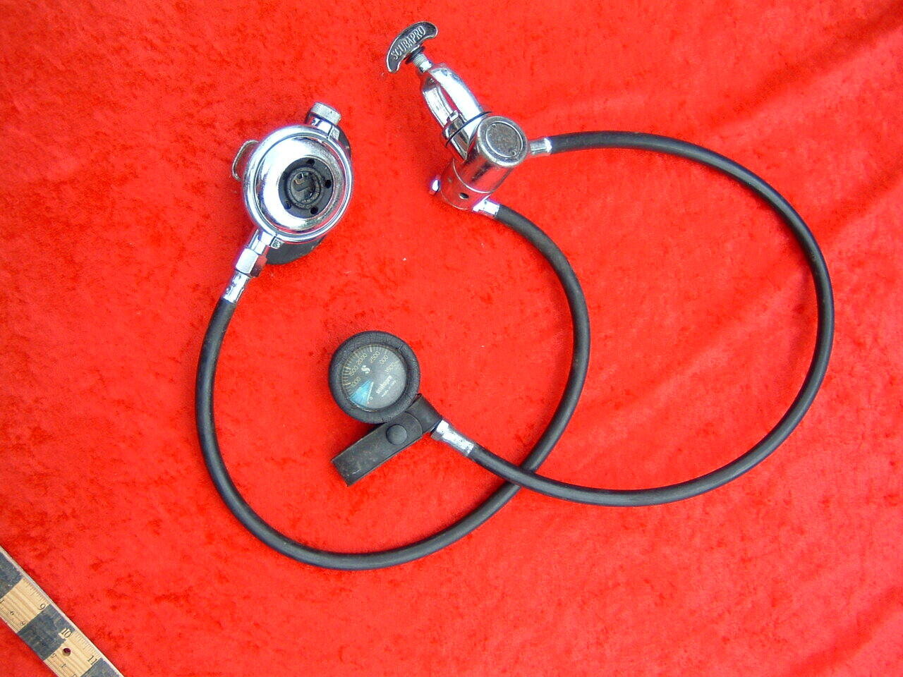 Scubapro Mk5? and 109 second with brass and glass pressure gauge barn fresh