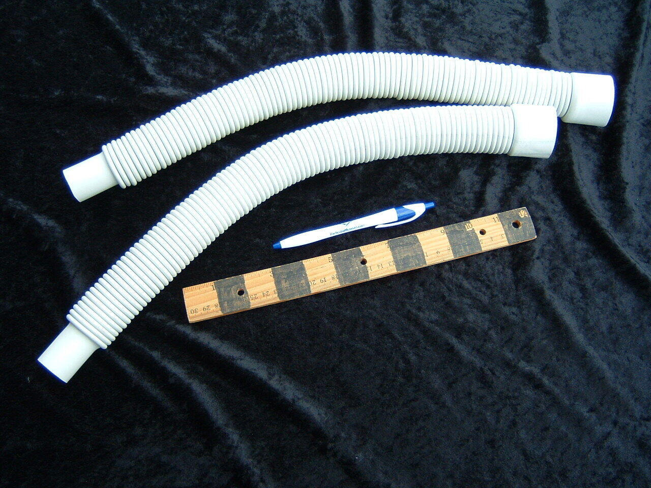 White super stretch EPDM GHOST hoses 1.5 to 1 inch cuffs (2 hoses) only have two pair left